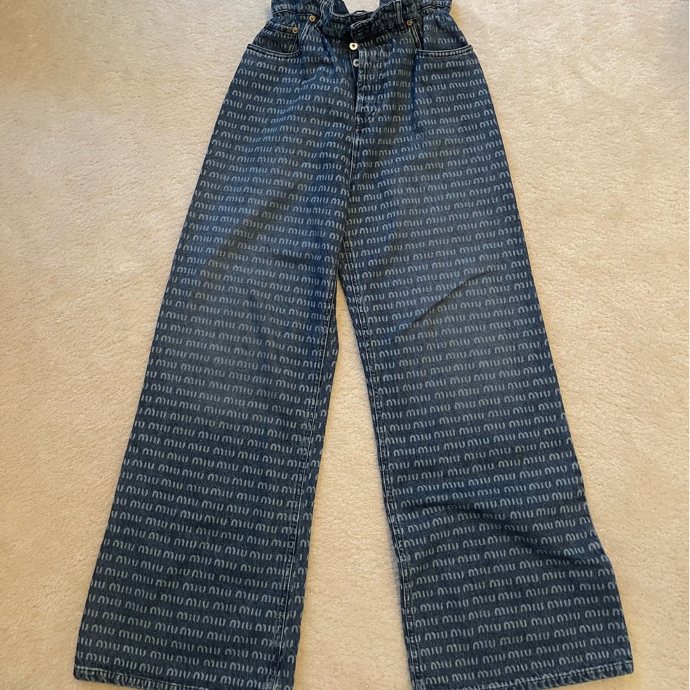 Miu Miu Denim Bralette and Jeans